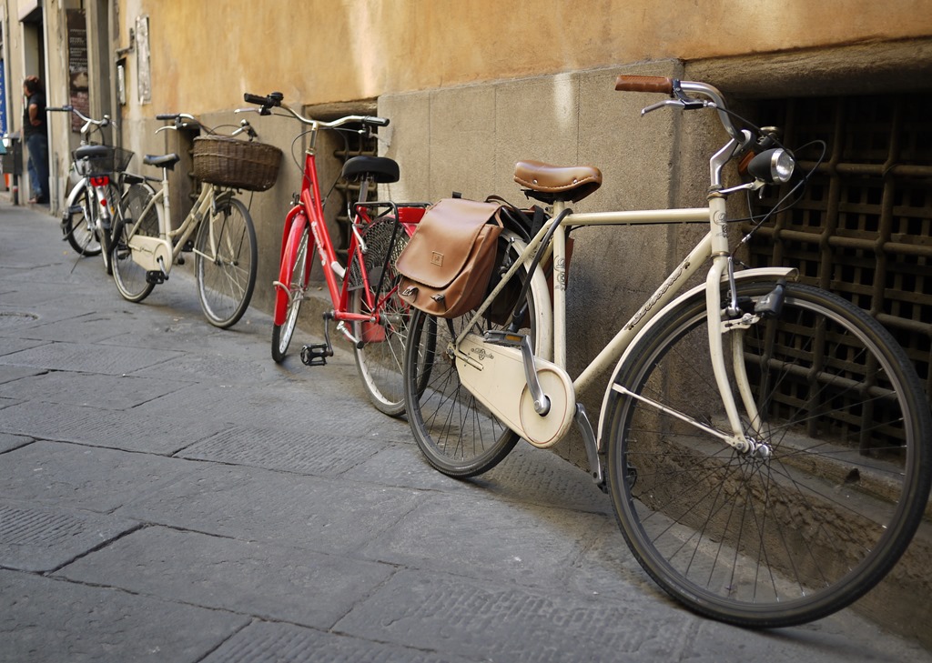 Bicycles in Lucca Tuscan Italy