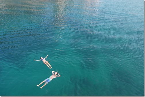 Floating in the Adriatic Sea off Lošinj Island, Croatia